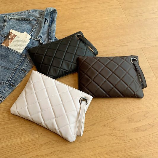 Retro Texture Diamond Envelope Bag Simple Western Style Small Square
