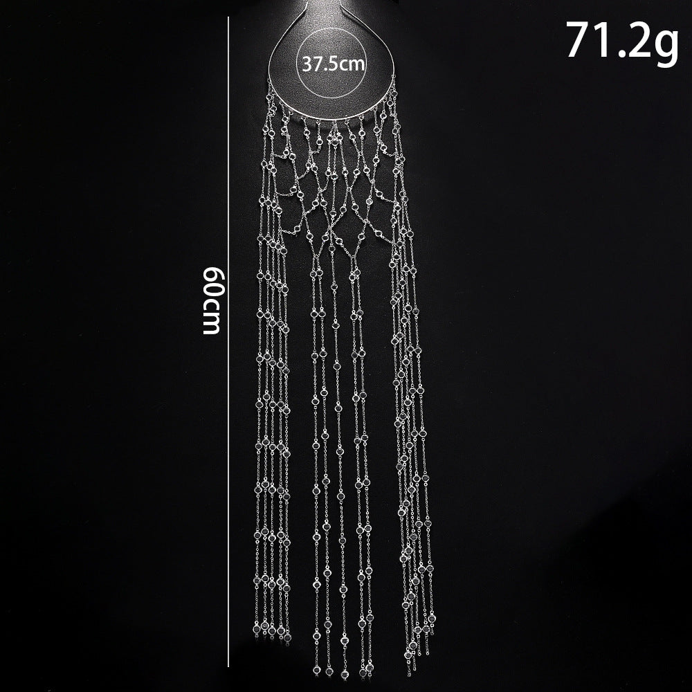 Rhinestone Tassel Headband A High-end Hair Accessory