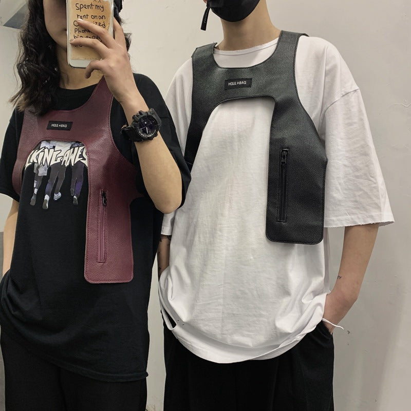 Pu Vest Vestpakke Trendy Cool Funktionelt Værktøj Og Taktik