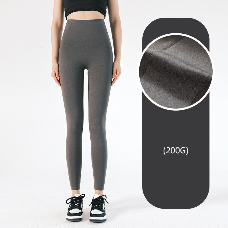 Women Wear Brushed Pants With A High Waist Winter Keep Warm