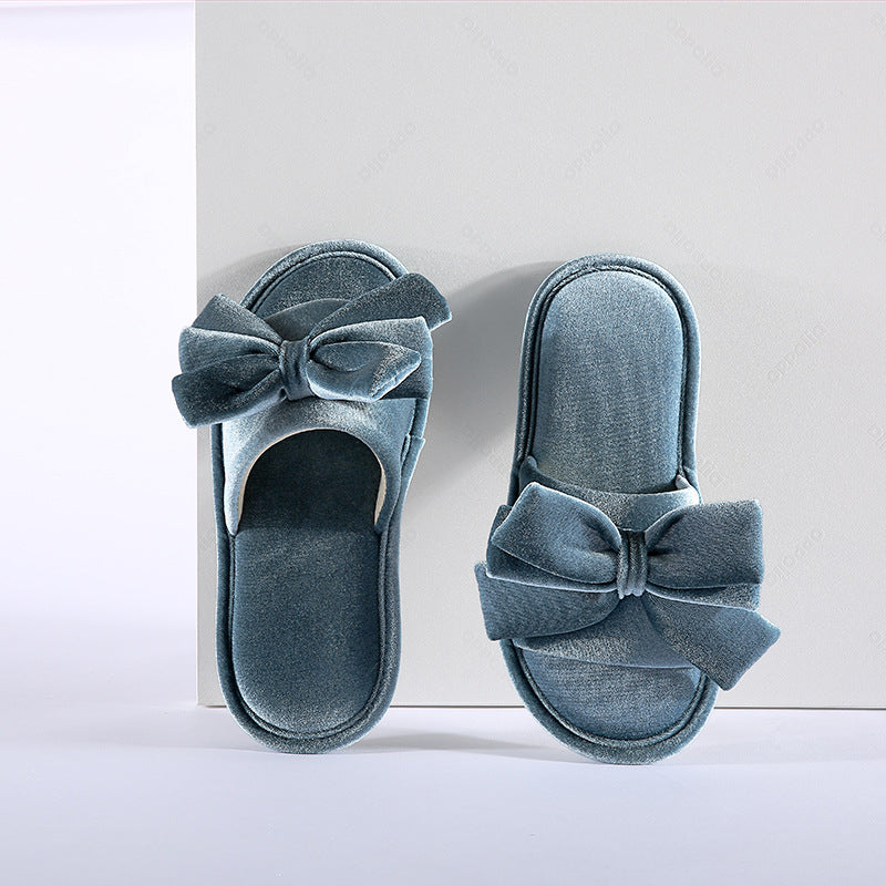 Rubber Bow Slippers Can Be Washed At Home