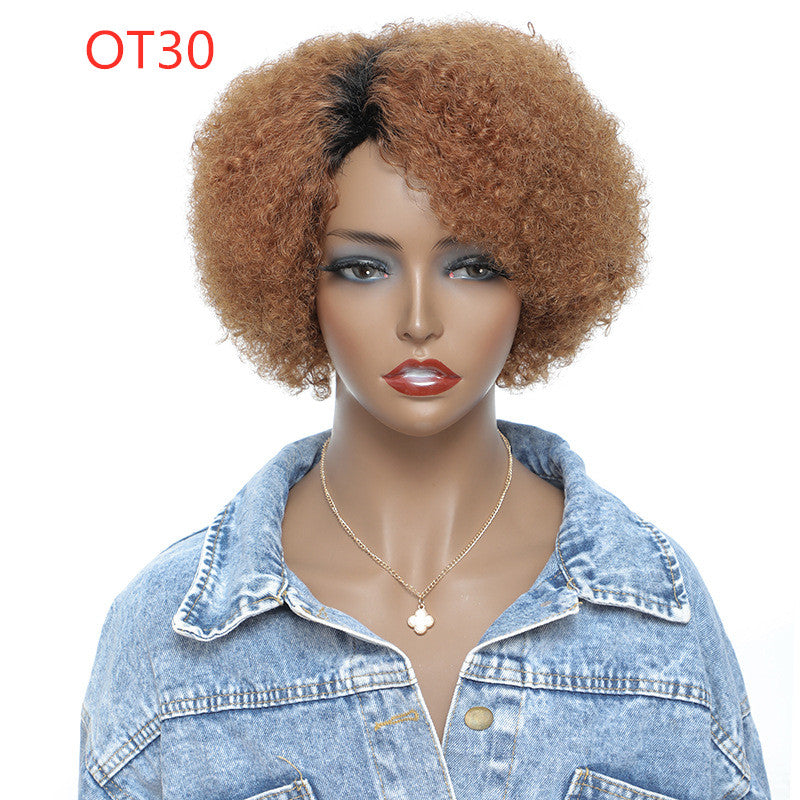 Short Mechanism OT Color Small Volume Gradient Explosion Headgear