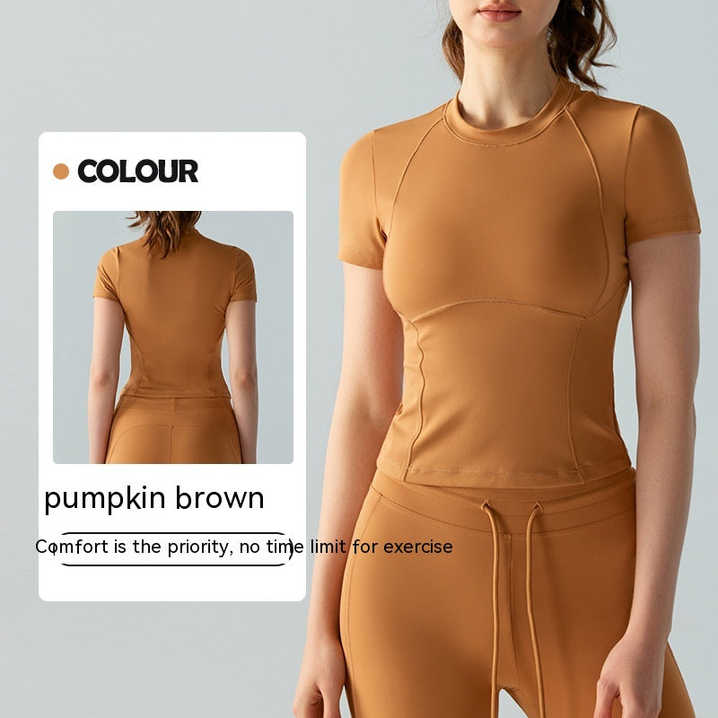 Casual Slimming Cool Yoga Clothes Short Sleeve
