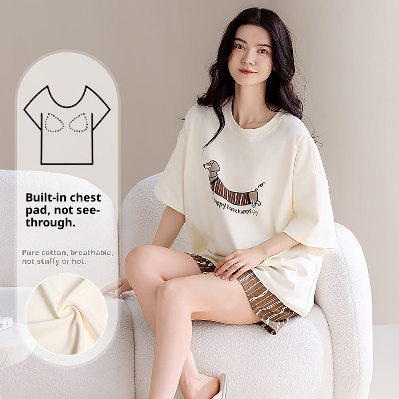 Cute Cartoon Homewear Set For Outwear