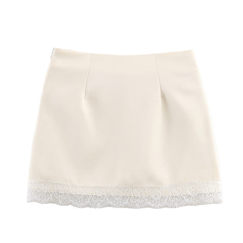 New Winter Fashion Chic Lace-trimmed Short Culottes