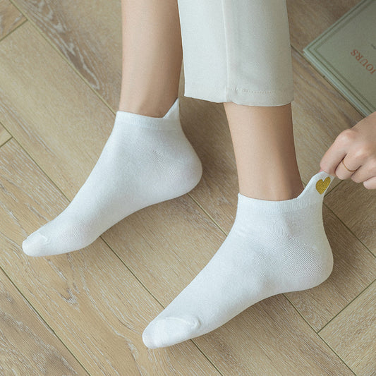 Women's Socks Japanese Cute Heel Embroidery