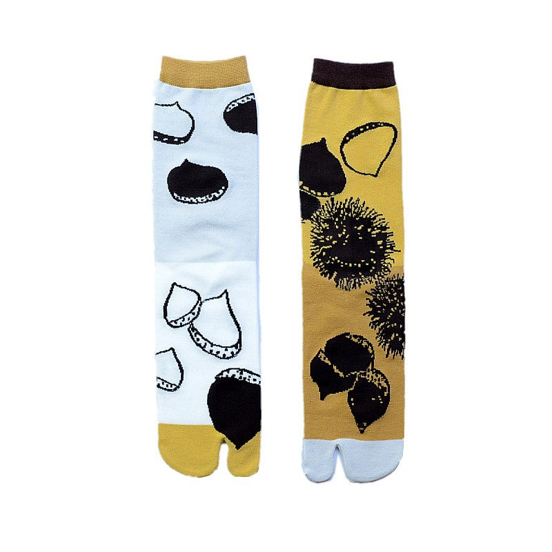 Toe Socks 200-needle Jacquard Combed Cotton For Women