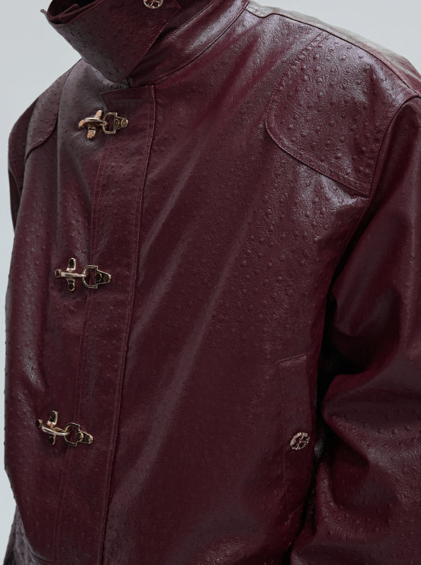 Lining Padded Jacket Leather Coat