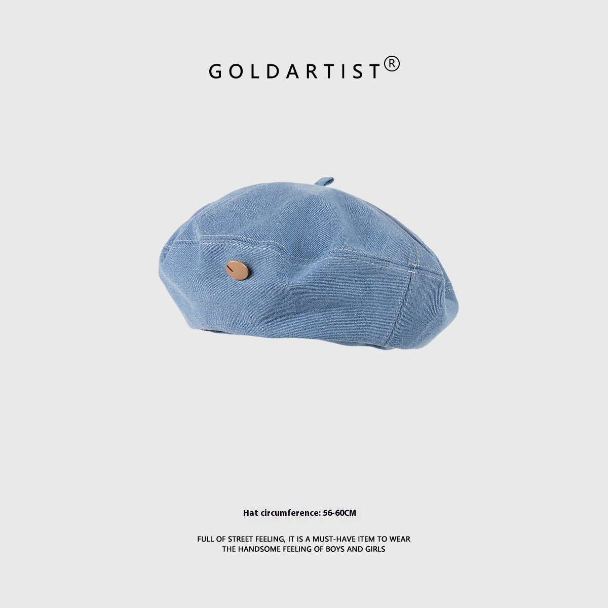 Blue Denim Beret Women's All-match Retro