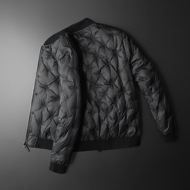 Men's Trend Thickened Baseball Collar Little Bee Coat