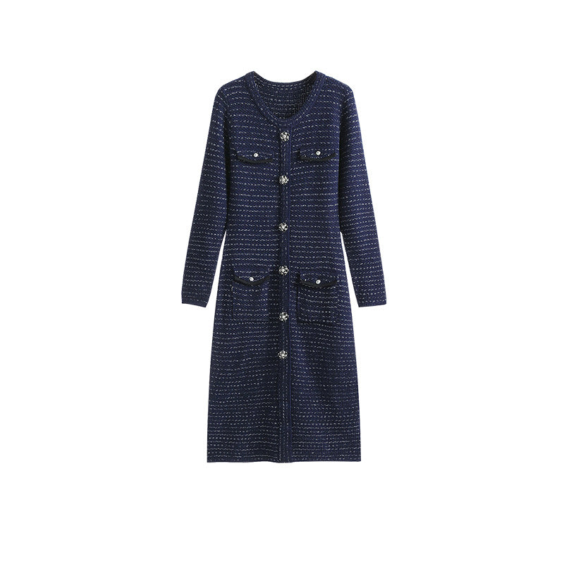 Overknee Long Trendy Anti-aging Slimming Long Sleeve Bottoming Sweater Skirt