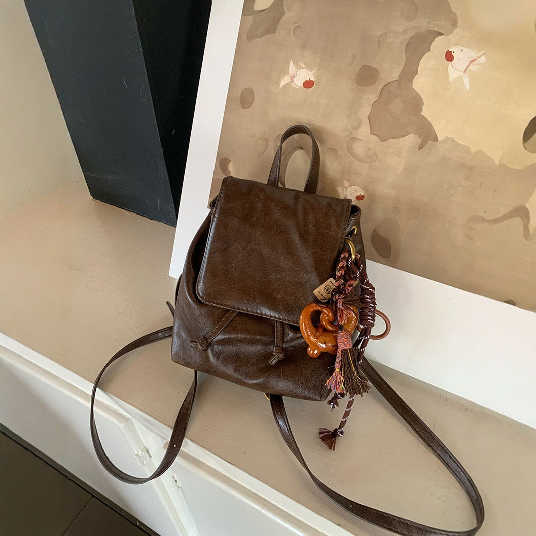 Vintage PU Soft Leather Textured Versatile Shoulder Bag