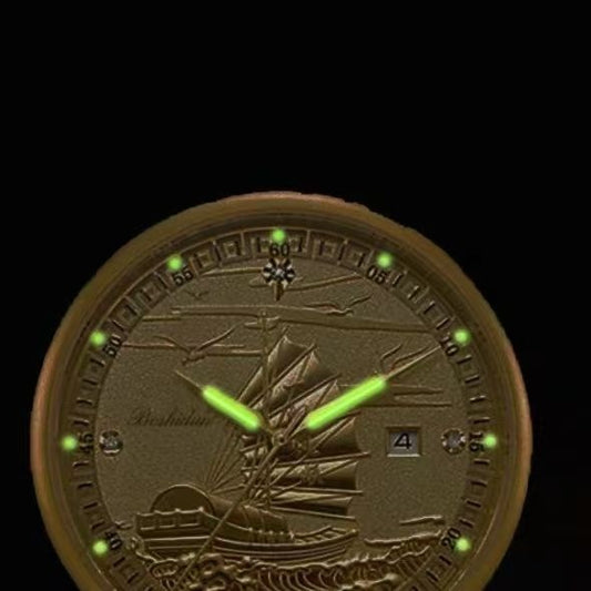 Smooth Sailing Calendar Night Light Waterproof Men's Watch