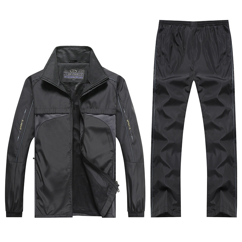 Middle-aged Men's Sportswear Spring And Autumn Two-piece Suit