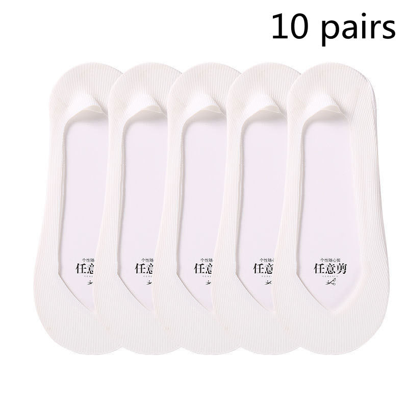 Boat Socks Women's Thin Shallow Mouth Invisible Socks Spring And Summer Striped Women's Boat Socks