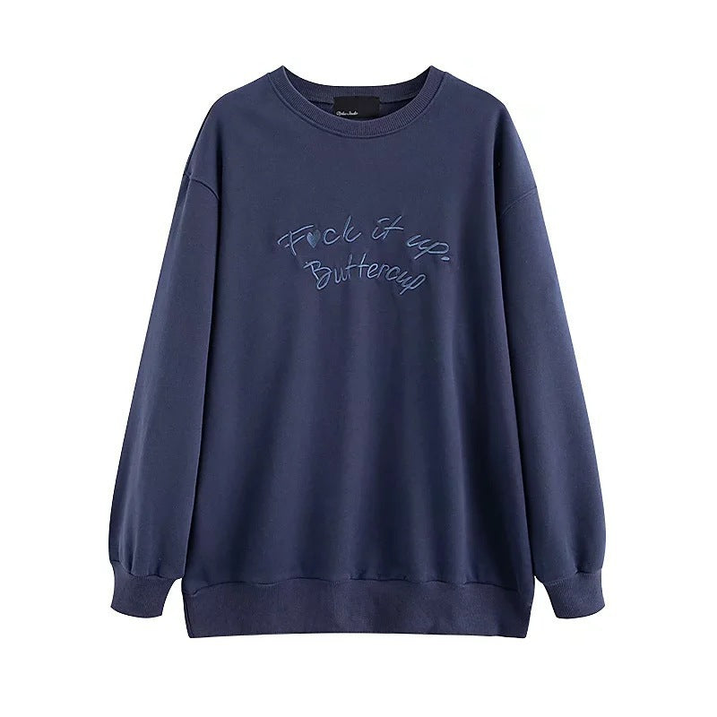 Women's Autumn Urban Casual Pullover Crewneck Sweatshirt