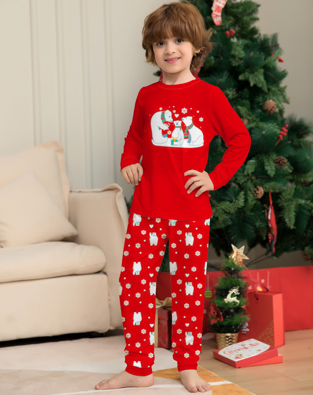 Two Piece Family Home Clothes In Autumn And Winter