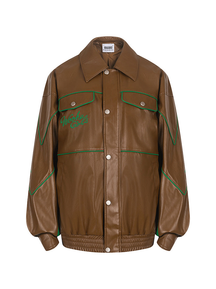 Contrasting Color Handsome All Match Oversize Women's Jacket