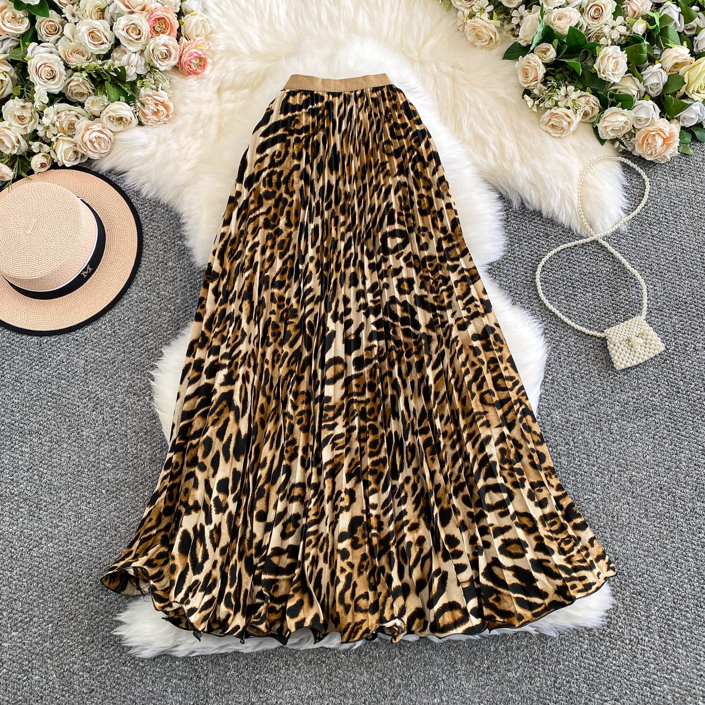 Small-brand Trendy Leopard-print Skirt With A Chic Western Vibe