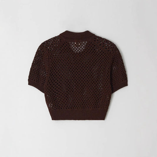 Exotic Rib-knit Cuff Casual Fashion Style Slim-fit Knitted Cardigan Top