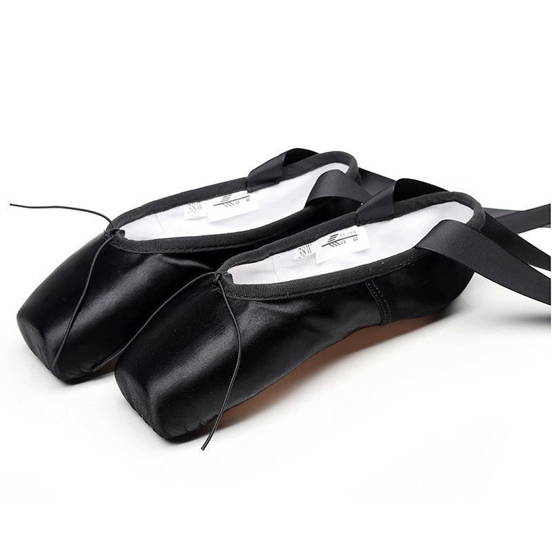 Solid Color Simple Hard Bottom Strap Ballet Shoes