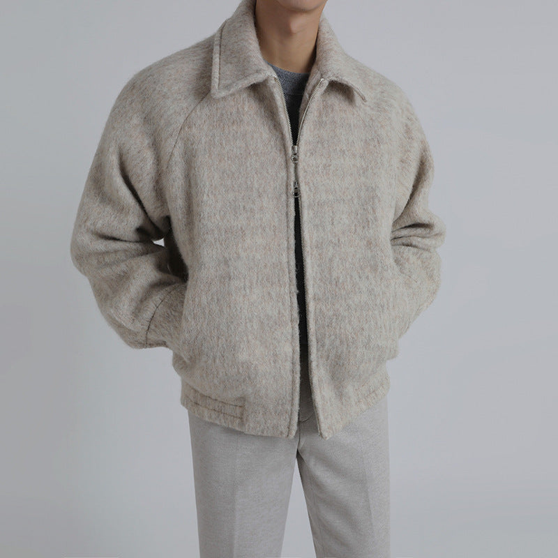 New Korean Version Of The Loose Trend Casual Plush Thickened Tweed Jacket