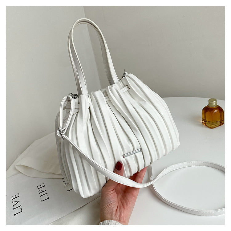 Simple Casual Korean Retro Pleated Wrinkled Cloud Handbag
