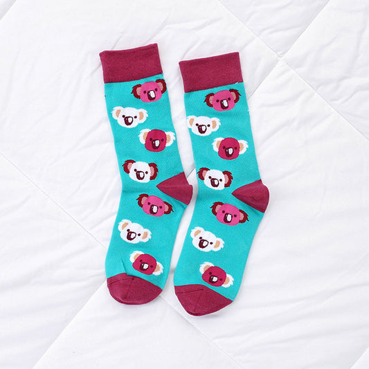 Men And Women Socks Cartoon Animals  Adult