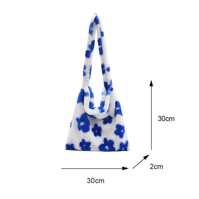 Portable Plush Handbag For Women