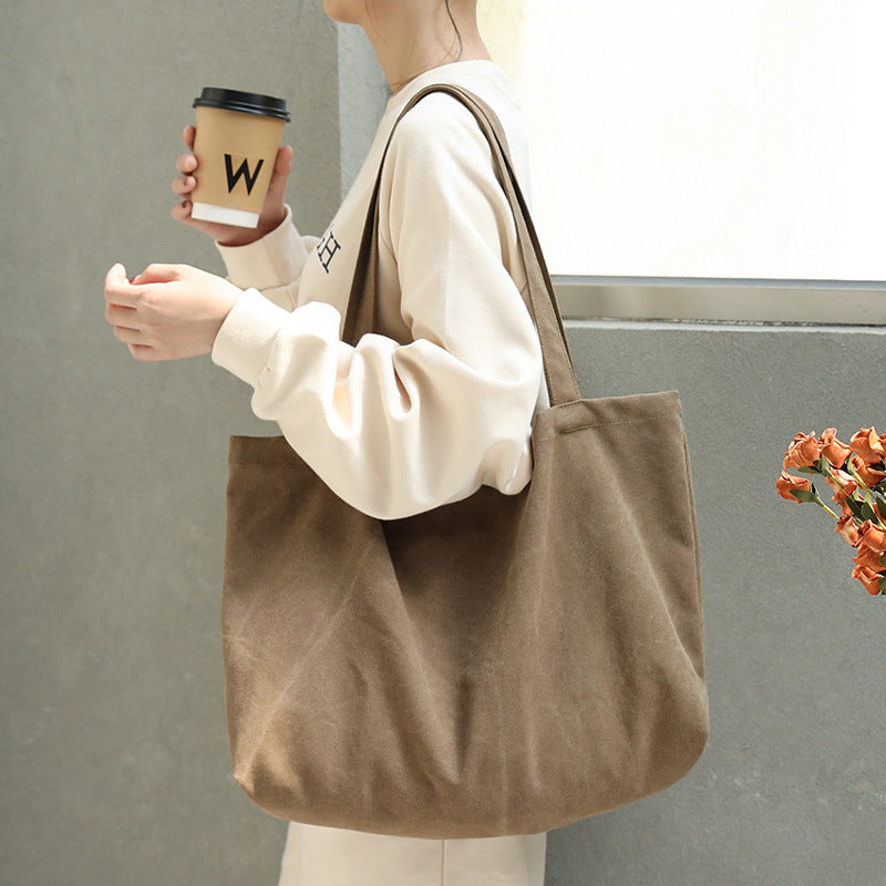 Women's Fashion Retro Solid Color Shoulder Handbag