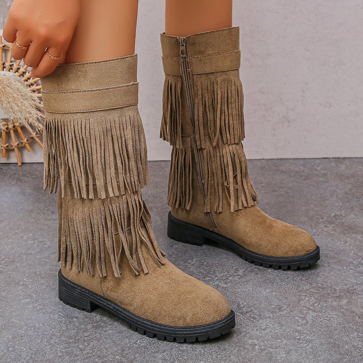 New Womens Low Heeled Casual Boots