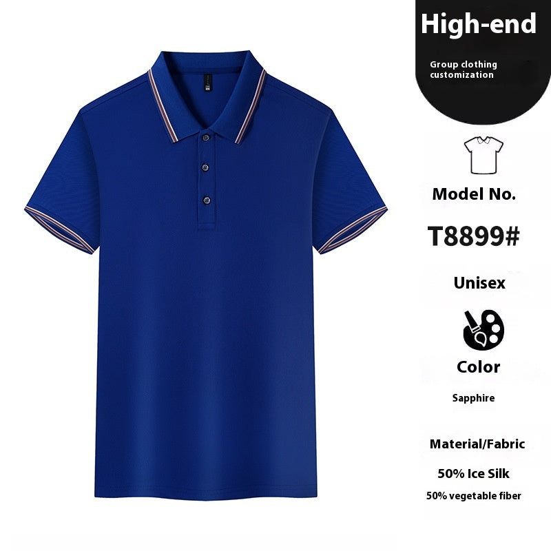 Ice-feeling Solona Color Matching Work Clothes Polo Shirt