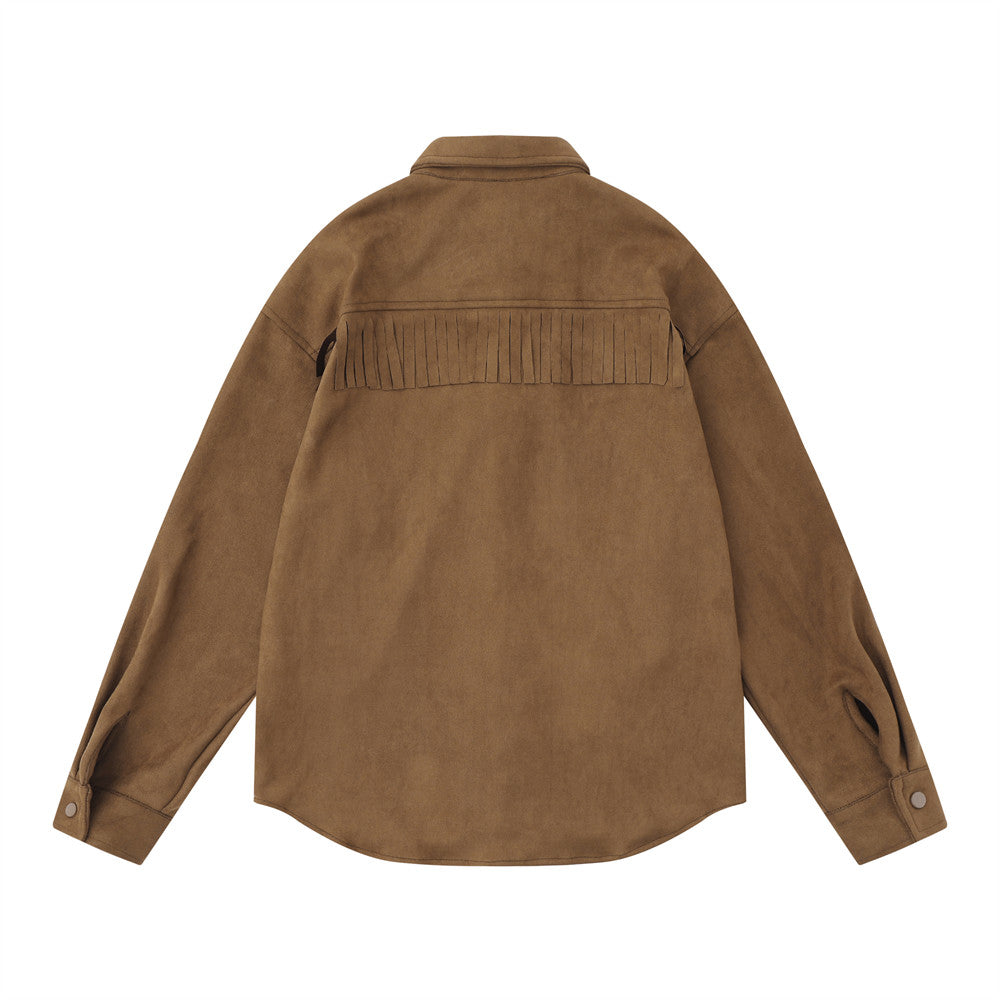Pistol Embroidery Patch Long Sleeves Shirt Coat