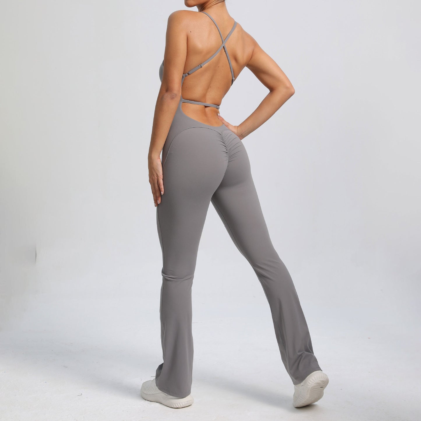 High-intensity Sports Adjustable Shoulder Strap Slightly Tight Yoga Jumpsuit