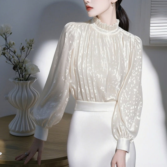 Women's High-end Luxury Stylish White Shirt