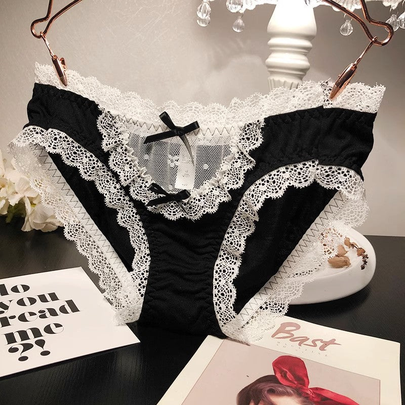 Lace Edge Hollow Mesh Temptation Briefs