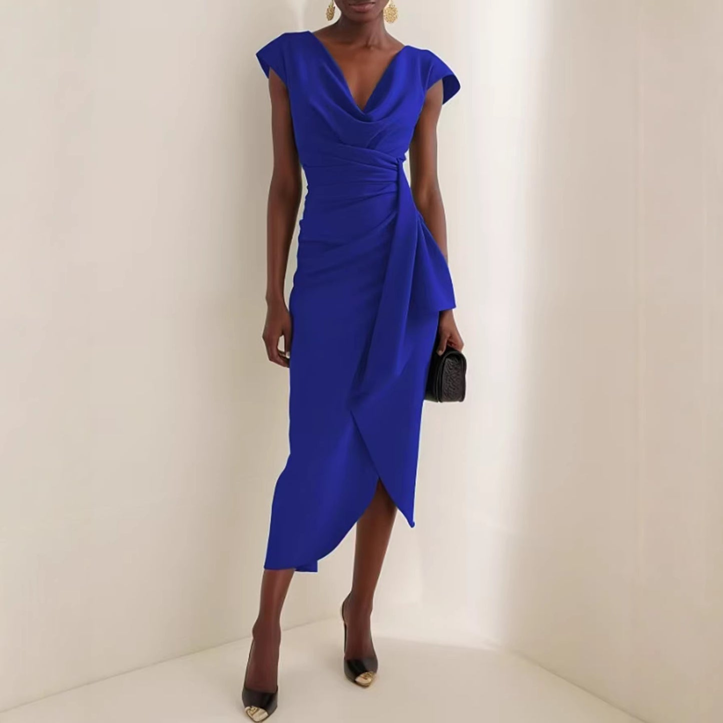 Elegant Feminine Dress With A Chic Sophisticated Vibe