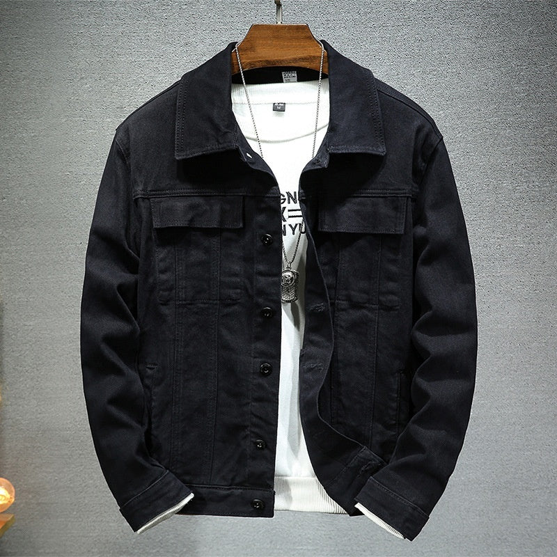 Handsome Korean Style Slim Fit Denim Coat For Men