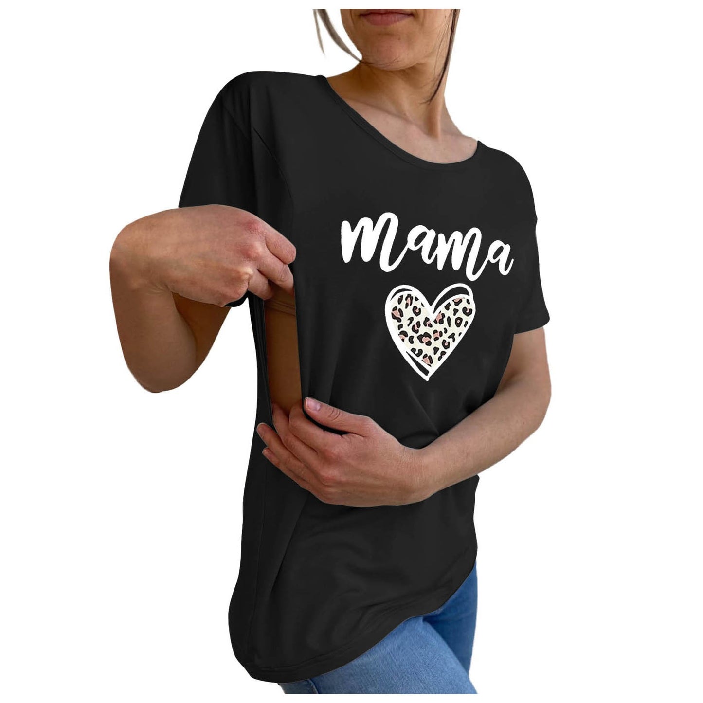 T-shirt til kvinder - kortærmet ventetoppen ammetøj