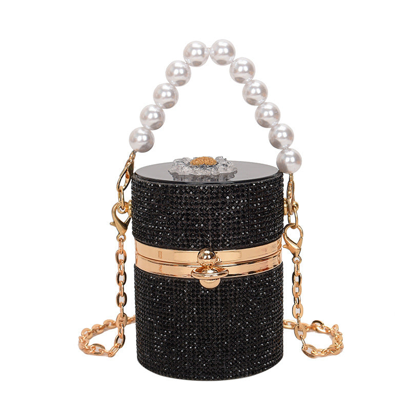 Plastic Box New Diamond-studded Evening Chain Bag  Acrylic