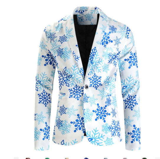 Men's Fashion Casual 3D Fun Printing Blazer