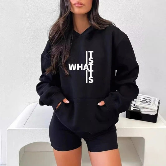 Dame sweatshirt med trendy bogstavprint