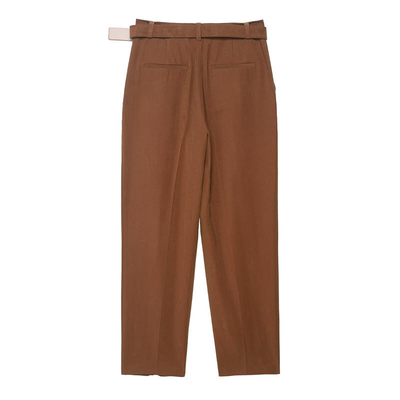 Summer European And American Style With Belt Draping Pants For Women