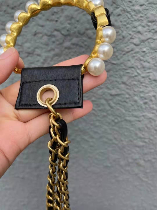 Diamond Chain Small Square Bag Mini Lipstick
