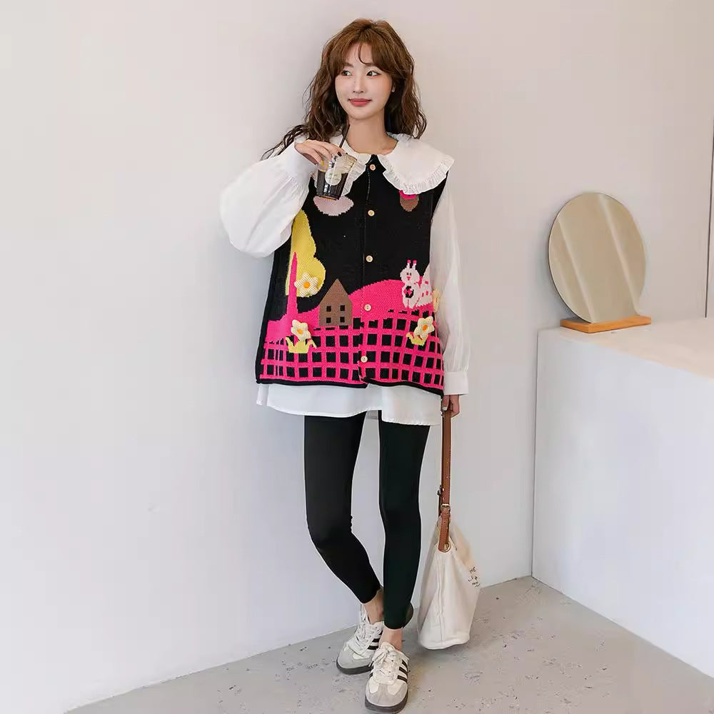 Fall Winter Fashion Loose Mid-length Plus Size Casual Cute Sweater