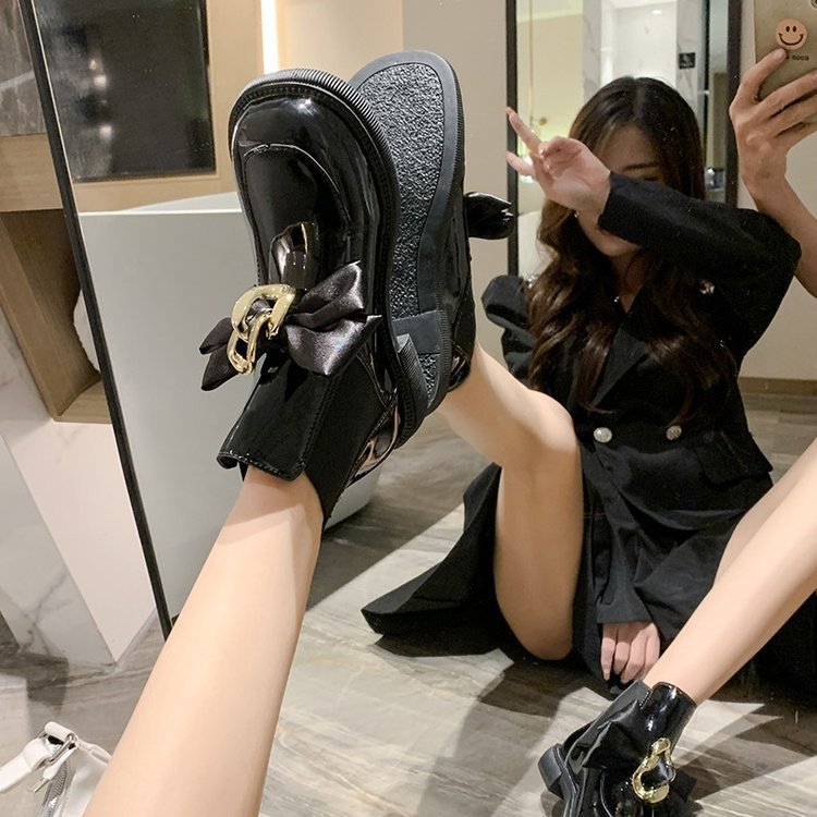 Women's Shoes Stretch Stocking Boots British Style Bow Ankle Boots