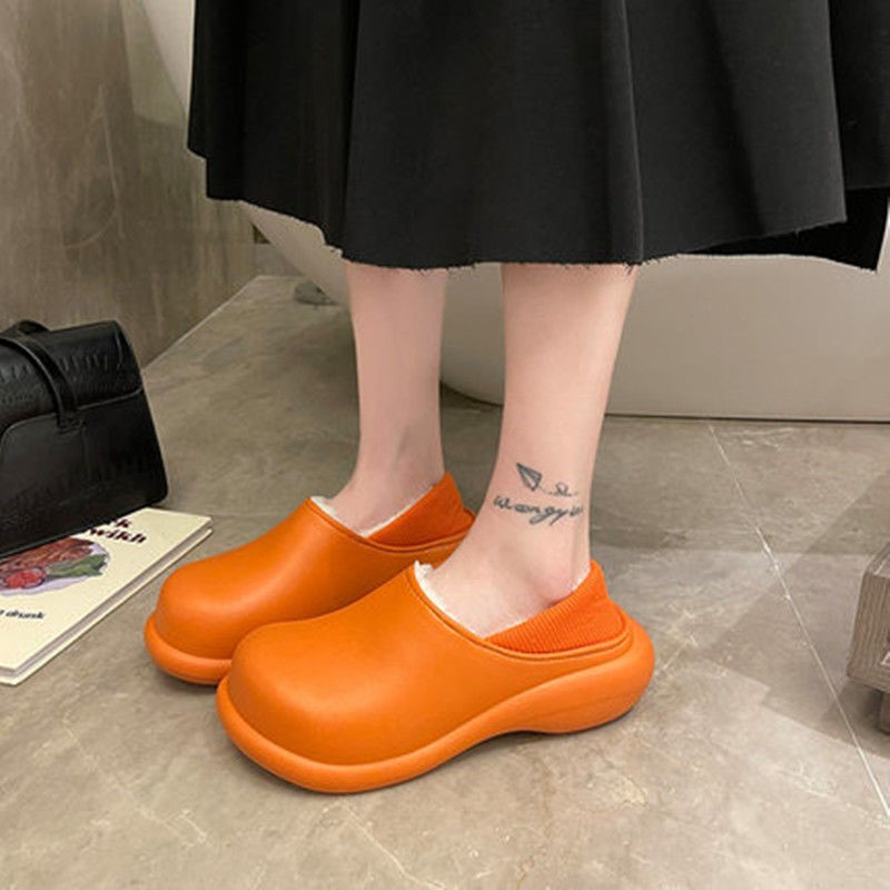Heel Non-slip Home Thick Bottom Waterproof Indoor Warm Cotton Shoes