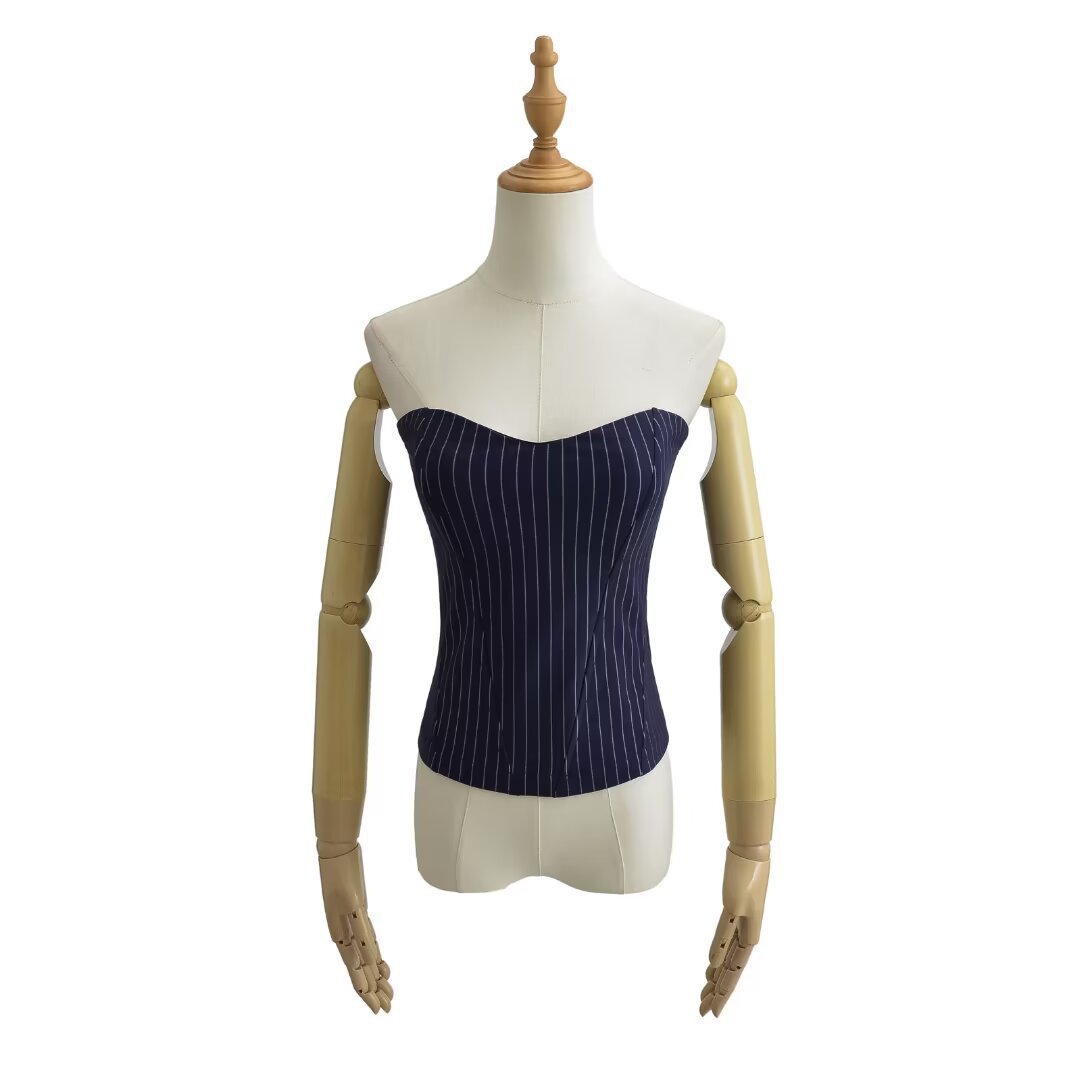 Sexy Fishbone Striped Waist Base All-matching Tube Top
