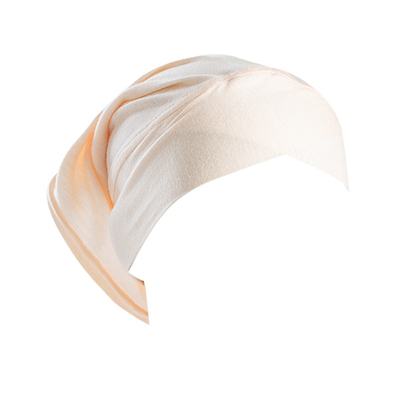 Womens Solid-Color Versatile Headscarf Hat