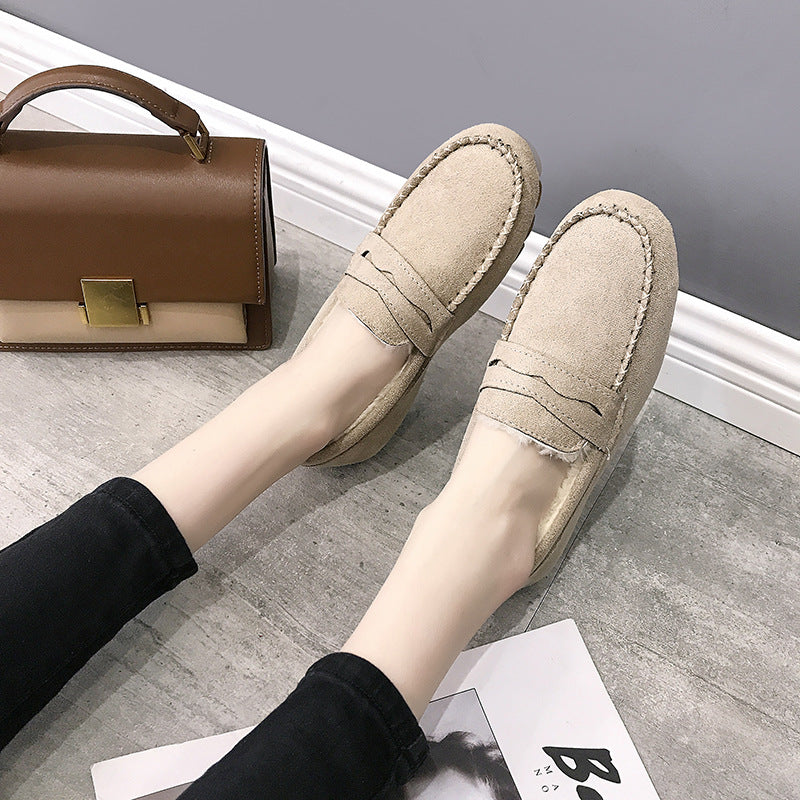 Women's Fashion Personalized Winter Peas Flat Shoes
